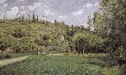 Camille Pissarro Pont de-sac of cattle and more people Schwarz Sweden oil painting artist